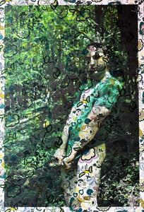 Dan Jalba Stretched Green T-shirt Vienna Vineyard (on Liberty floral print), 2014, Tim Hailand